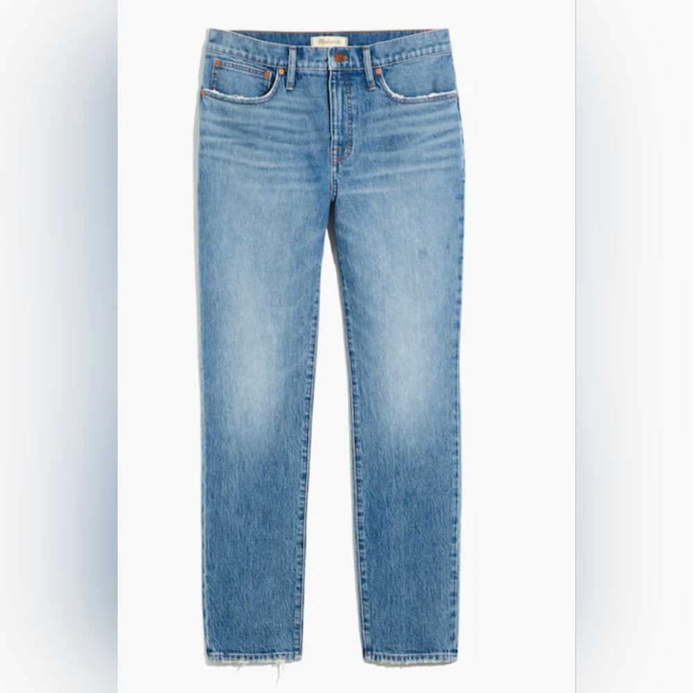 Madewell Tomboy Straight High Rise Light Wash Jean Plus Sz 32